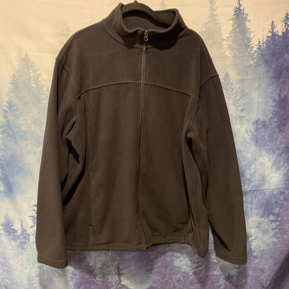 Bass Pro Shops Men's Size XL‎ Black Fleece Full Zip Sweatshirt Jacket Mock
